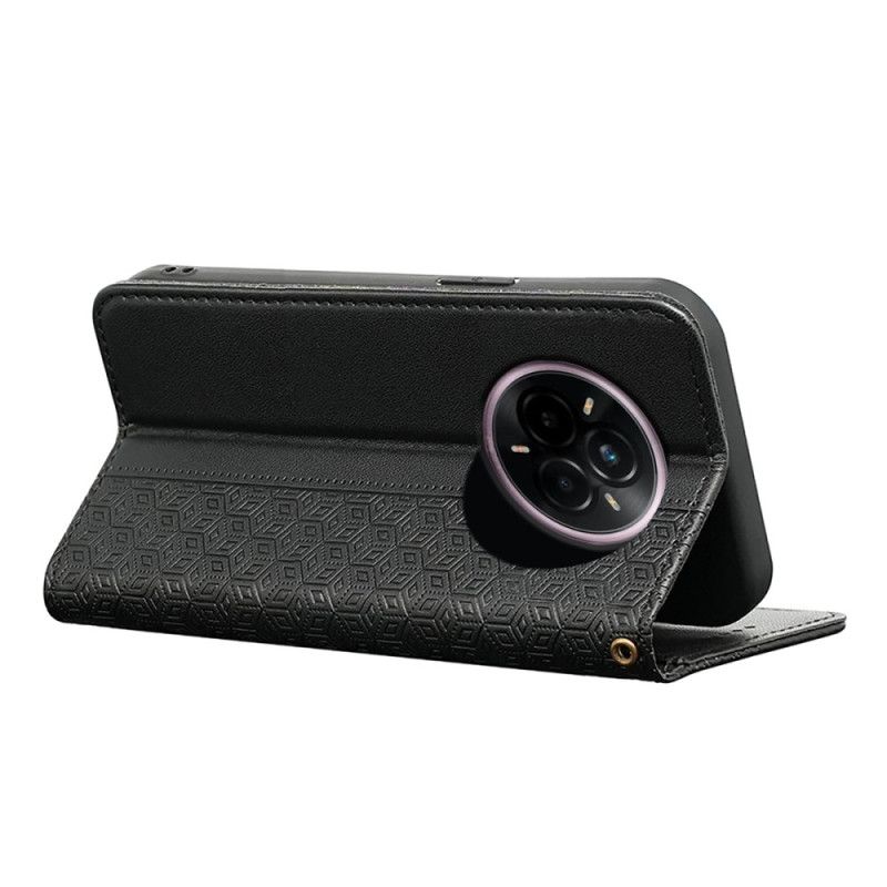 Δερματινη Θηκη Realme 14 Pro Plus 5g Καρό Λουράκι Σιλικόνης