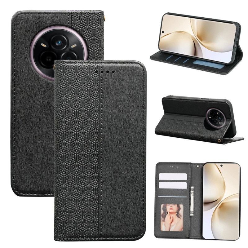 Δερματινη Θηκη Realme 14 Pro Plus 5g Καρό Λουράκι Σιλικόνης