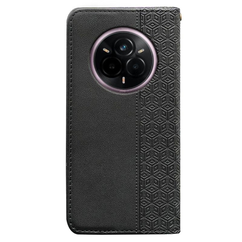 Δερματινη Θηκη Realme 14 Pro Plus 5g Καρό Λουράκι Σιλικόνης