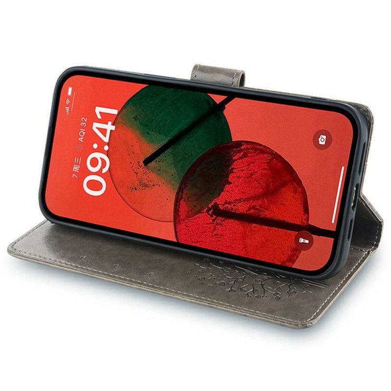 Δερματινη Θηκη Realme 14 Pro Plus 5g Κορδόνι Με Δέντρο Και Ελάφι