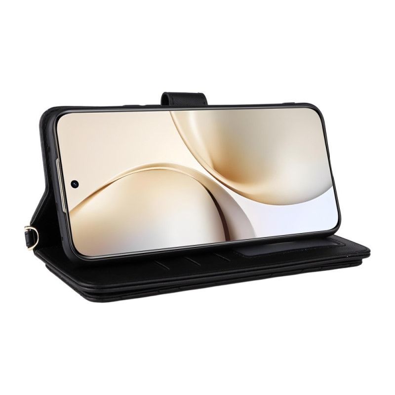 Δερματινη Θηκη Realme 14 Pro Plus 5g Premium Με Λουράκι Ώμου Και Λουράκι