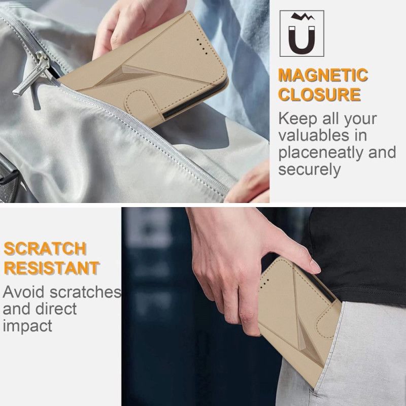 Δερματινη Θηκη Realme 14 Pro Plus 5g Τριγωνικό Μοτίβο