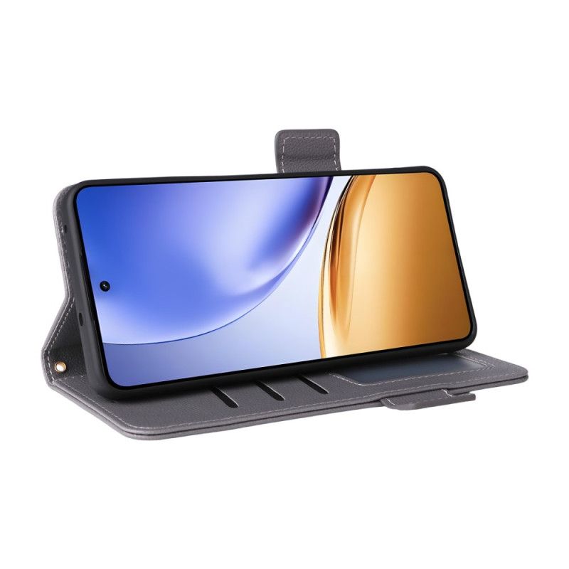 Δερματινη Θηκη Realme 14t 5g Υφή Λίτσι Με Λουρί