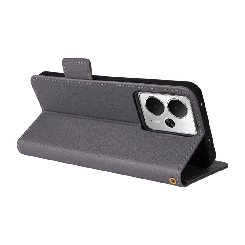 Δερματινη Θηκη Realme 14t 5g Υφή Λίτσι Με Λουρί