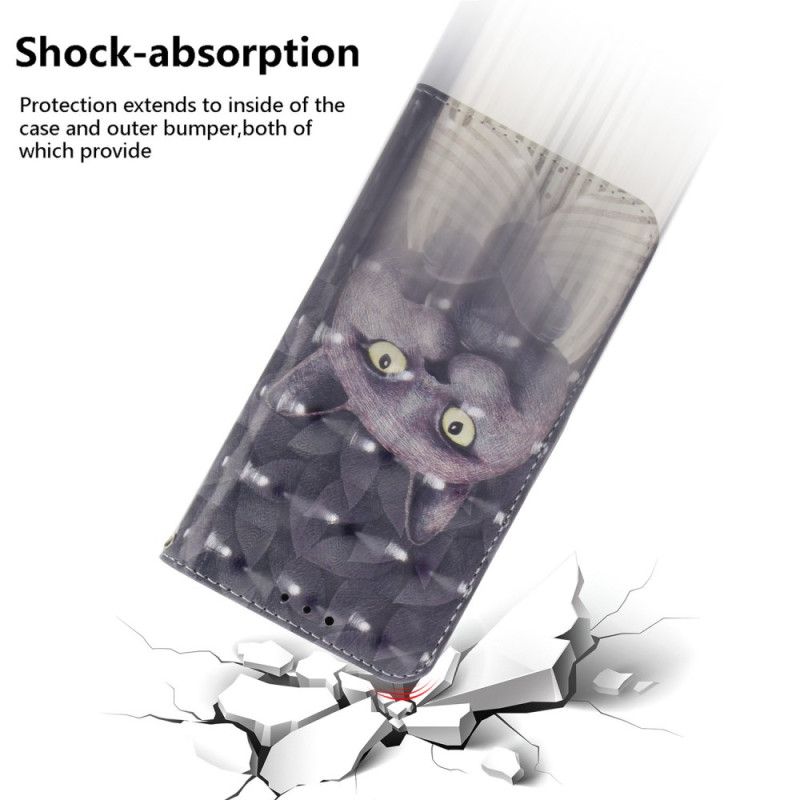 Δερματινη Θηκη Realme C53 Γκρι Θήκη Για Γάτα Με Κορδόνι