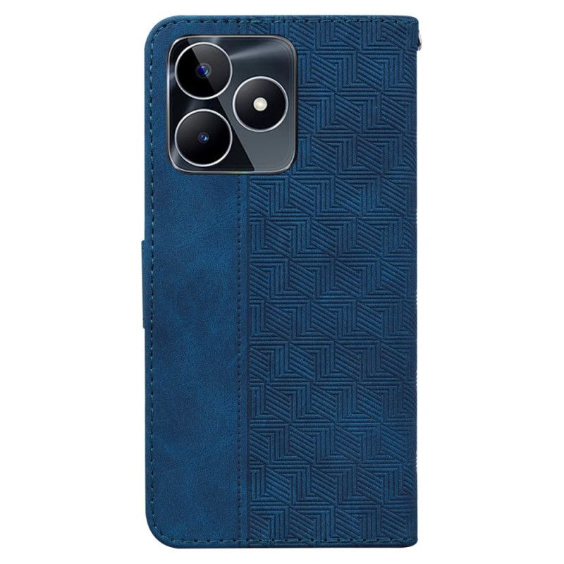 Δερματινη Θηκη Realme C53 Λουράκι Με Υφαντό Σχέδιο