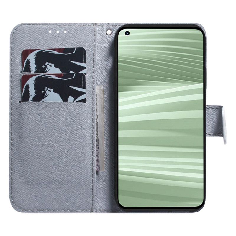 Δερματινη Θηκη Realme C55 Λευκή Τίγρης