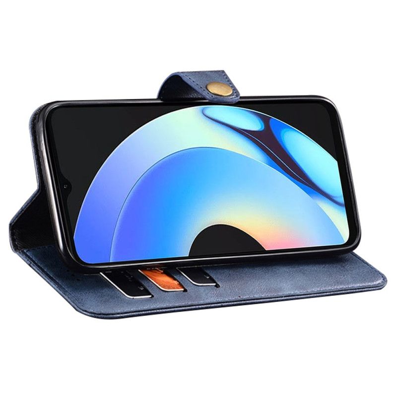 Δερματινη Θηκη Realme C55 Χρυσά Κουμπιά Idewei