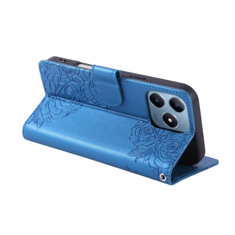 Δερματινη Θηκη Realme C61 Δαντέλα Με Λουλούδια