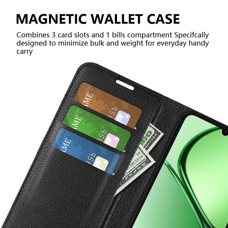 Δερματινη Θηκη Realme C61 Κλασικό Faux Δέρμα Lychee Σιλικόνης