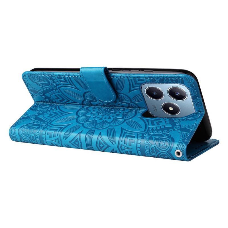 Δερματινη Θηκη Realme C61 Σχέδιο Ηλίανθου Σιλικόνης