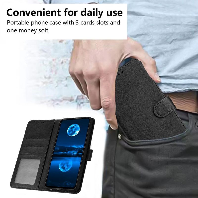 Δερματινη Θηκη Realme C67 Απλό Δερμάτινο Εφέ Με Λουράκι