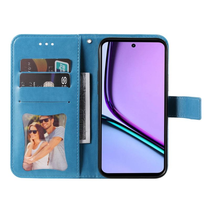 Δερματινη Θηκη Realme C67 Λουλουδάτο Μοτίβο Με Λουράκι