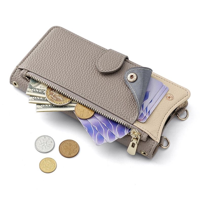 Δερματινη Θηκη Realme C75 Δίχρωμο Πορτοφόλι Με Αλυσίδα