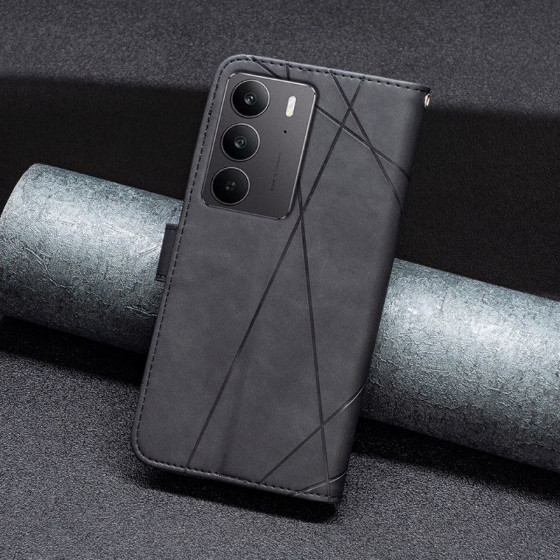 Δερματινη Θηκη Realme C75 Γεωμετρικό Σχέδιο Binfen Color