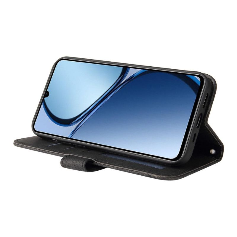 Δερματινη Θηκη Realme Note 60 Διακοσμητικό Πριτσίνι Με Εφέ Σουέτ