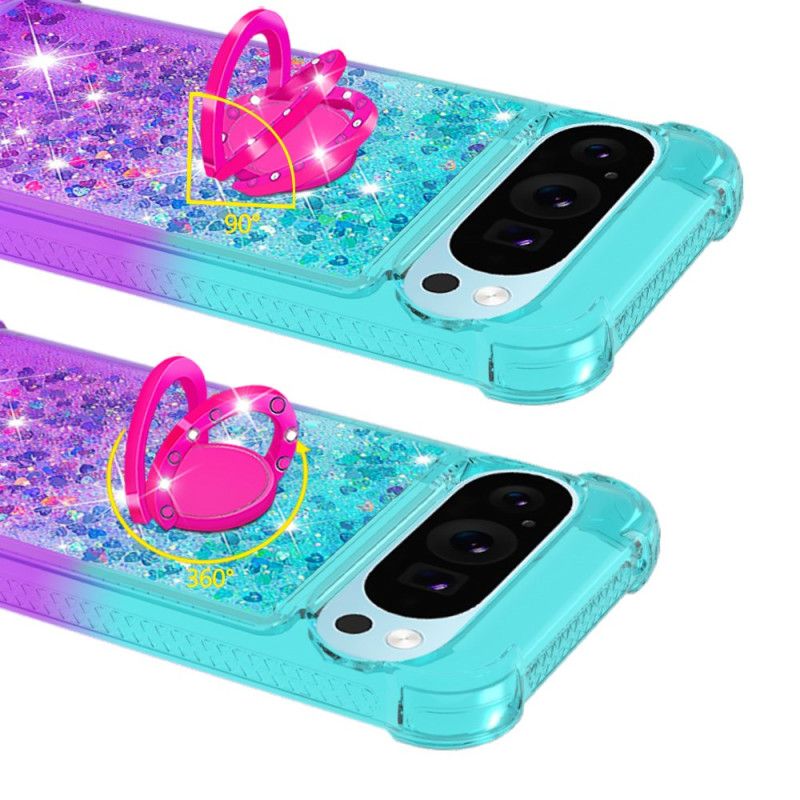 Google Pixel 10 / 10 Pro Γκλίτερ Ντεγκραντέ Με Θήκη Δαχτυλιδιού