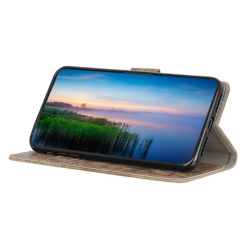 Κάλυμμα Folio Google Pixel 6 Γκρι Vintage Δερμάτινο Εφέ