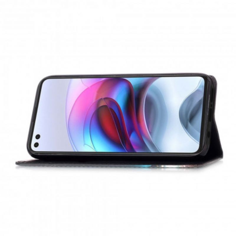 Κάλυμμα Folio Moto G100 Θήκες Κινητών Γατούλα Και Στρινγκ Μαμά