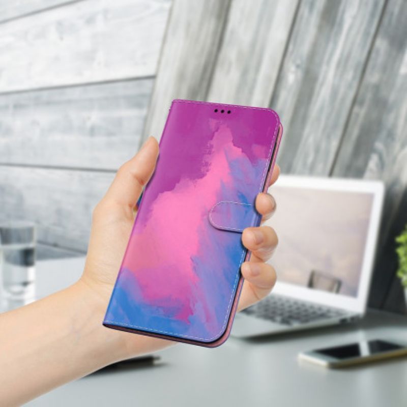 Κάλυμμα Folio Motorola Edge 20 Κόκκινο Ακουαρέλα