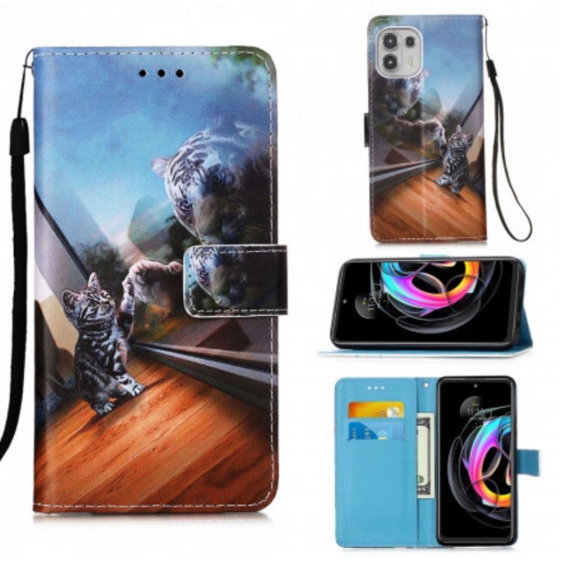 Κάλυμμα Folio Motorola Edge 20 Lite Θήκες Κινητών Ερνέστος Και Προβληματισμός