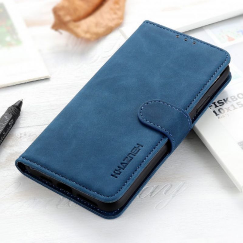 Κάλυμμα Folio Motorola Edge 20 Μαύρο Vintage Khazneh Leather Effect