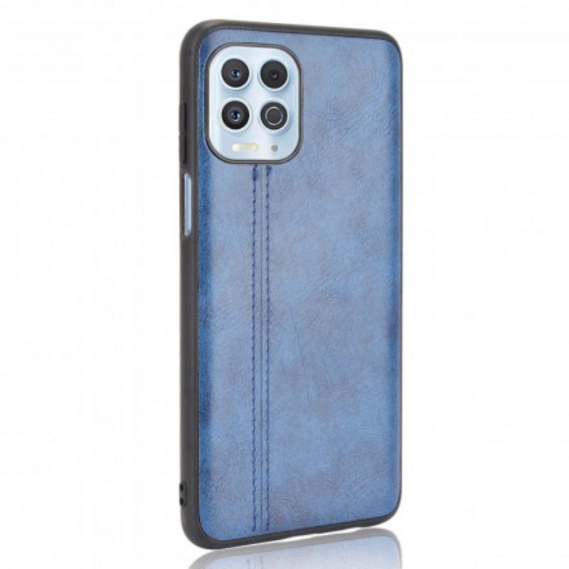 Κάλυμμα Moto G100 Μαύρο Ραμμένο Δερμάτινο Εφέ Πρωτότυπος