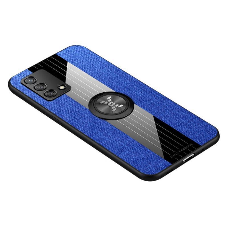 Κάλυμμα Oppo A74 4G Μαύρο Ύφασμα X Σχέδιο