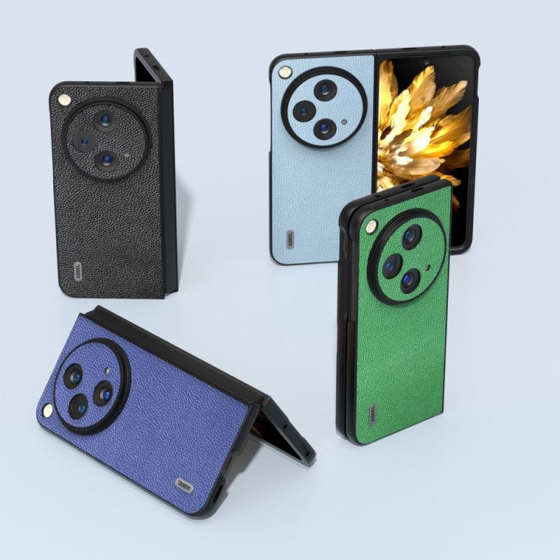 Κάλυμμα Oppo Find N3 Φυσικό Δέρμα Λίτσι Abeel Σιλικόνης