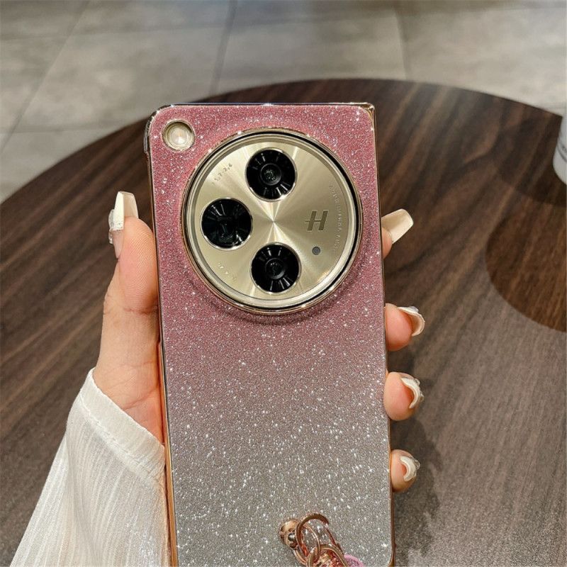 Κάλυμμα Oppo Find N3 Γυαλιστερή Επιφάνεια Και Λουράκι Σιλικόνης