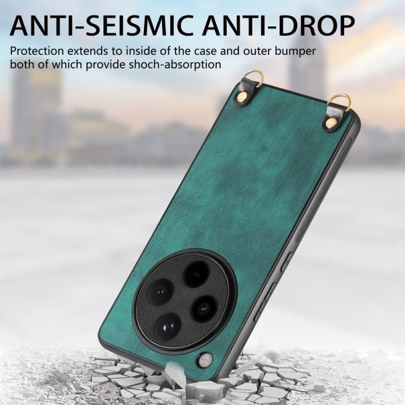 Κάλυμμα Oppo Find X8 Pro Τεχνητό Δέρμα Σιλικόνης