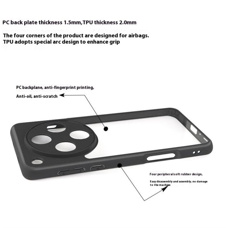 Κάλυμμα Oppo Find X8 Pro Θήκες Κινητών Διαφανές Με Άκρες Σιλικόνης