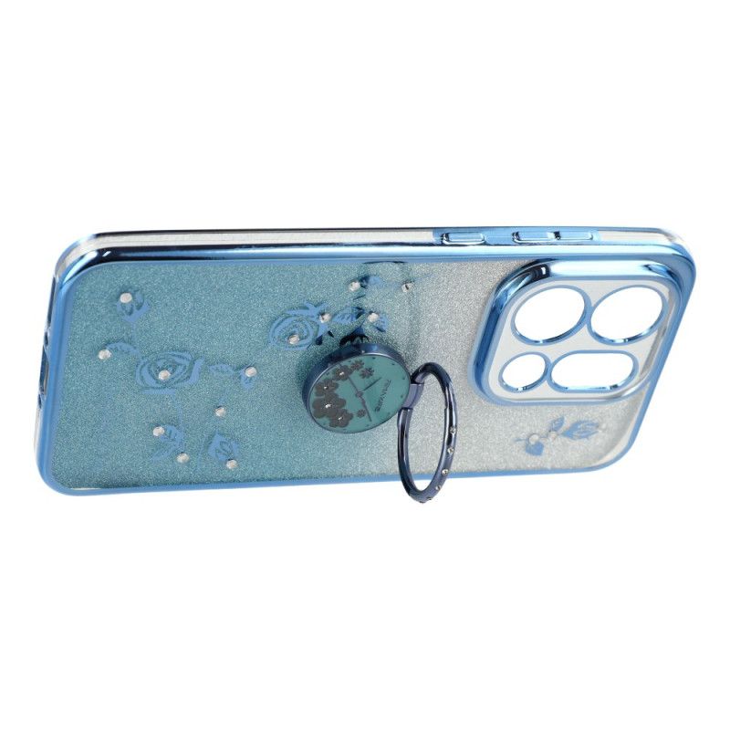 Κάλυμμα Oppo Find X9 5g Θήκη Για Δαχτυλίδια Kadem Με Λουλούδια Και Στρας Σιλικόνης