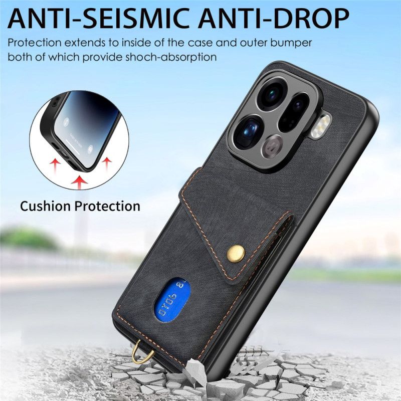 Κάλυμμα Oppo Find X9 Pro 5g Θήκη Κάρτας Και Κορδόνι