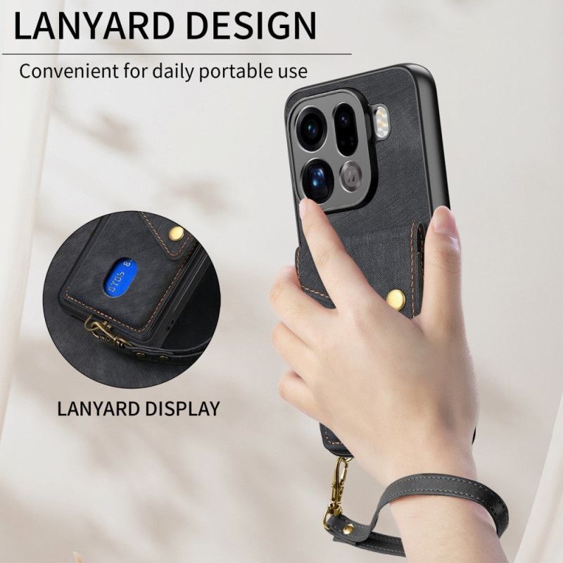 Κάλυμμα Oppo Find X9 Pro 5g Θήκη Κάρτας Και Κορδόνι