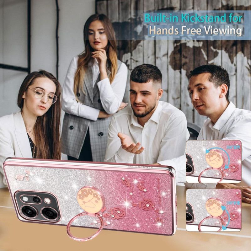 Κάλυμμα Oppo Reno 14 Pro 5g Βάση Δαχτυλιδιού Με Στρας Σιλικόνης