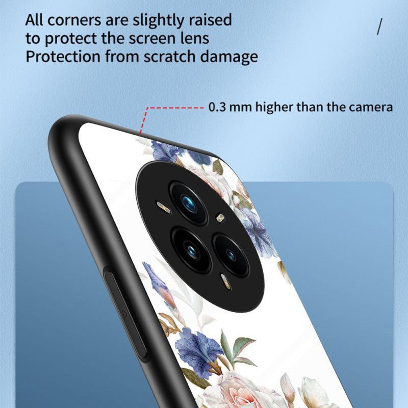 Κάλυμμα Realme 14 Pro Plus 5g Φλοράλ Από Σκληρυμένο Γυαλί Σιλικόνης