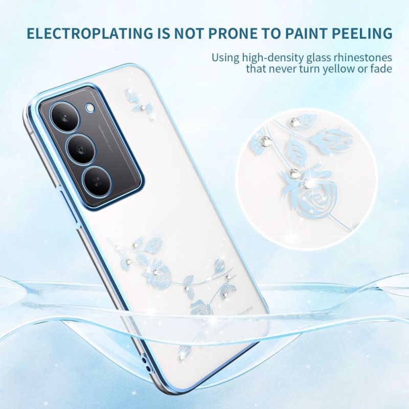 Κάλυμμα Realme 14x 5g Διακόσμηση Με Λουλούδια Και Στρας Kadem