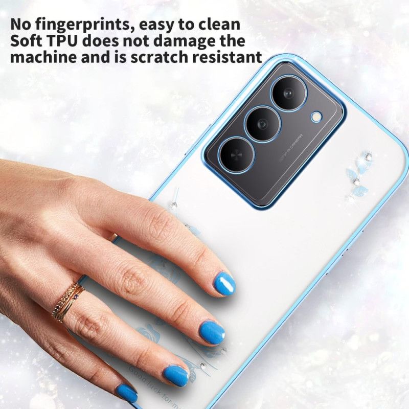 Κάλυμμα Realme 14x 5g Διακόσμηση Με Λουλούδια Και Στρας Kadem