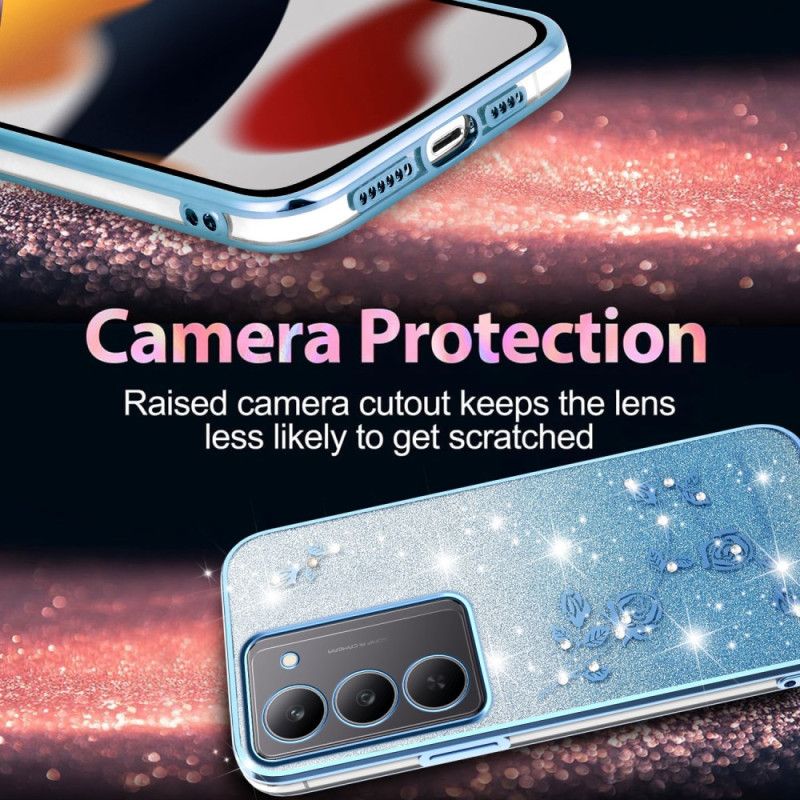 Κάλυμμα Realme 14x 5g Λουλούδια Και Στρας Kadem