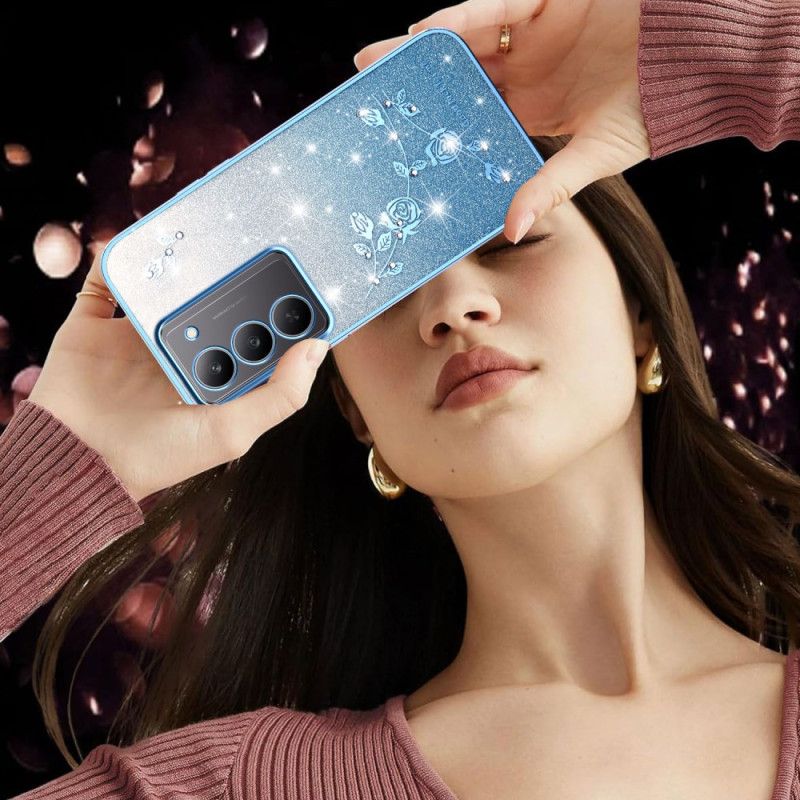 Κάλυμμα Realme 14x 5g Λουλούδια Και Στρας Kadem