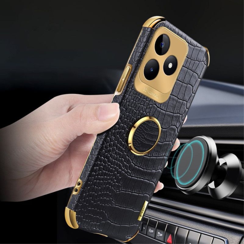 Κάλυμμα Realme C53 Βάση Δαχτυλιδιού Με Υφή Κροκόδειλου