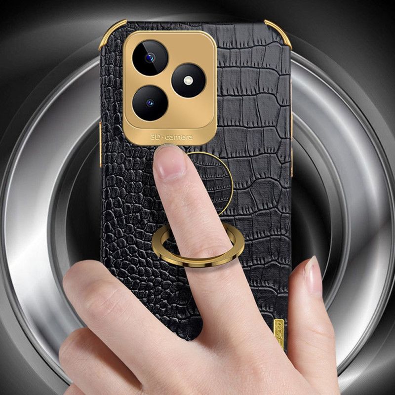 Κάλυμμα Realme C53 Βάση Δαχτυλιδιού Με Υφή Κροκόδειλου