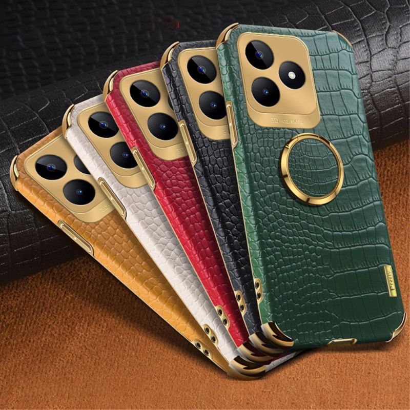 Κάλυμμα Realme C53 Βάση Δαχτυλιδιού Με Υφή Κροκόδειλου