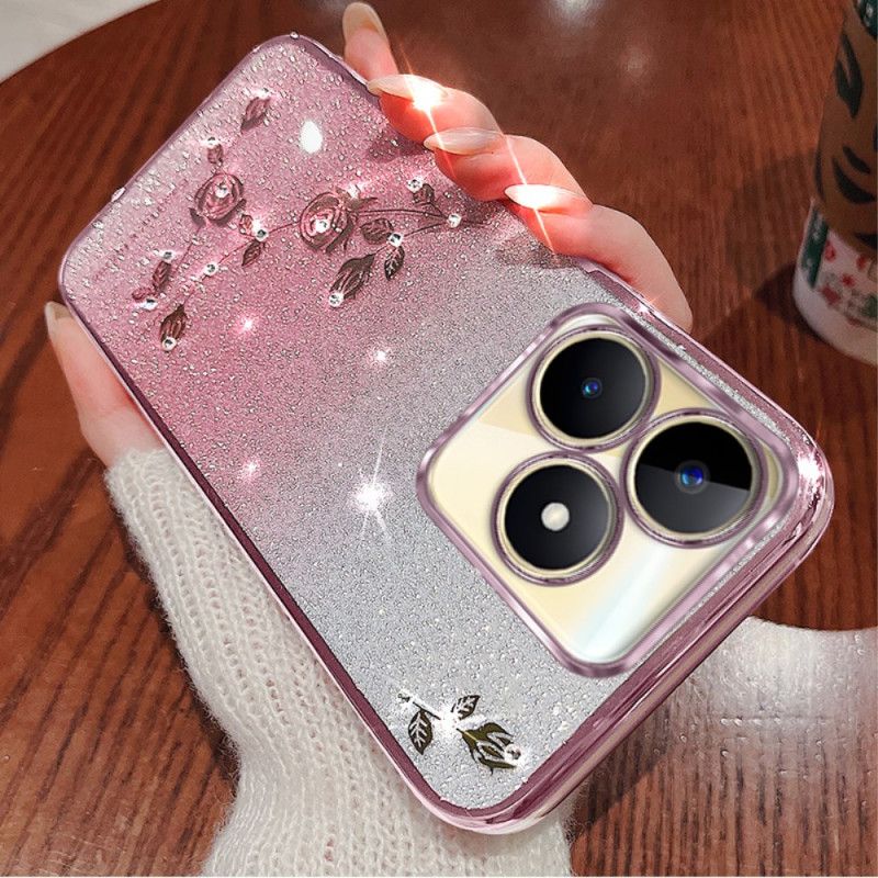 Κάλυμμα Realme C53 Θήκη Με Γκλίτερ Και Στρας Kadem Σιλικόνης