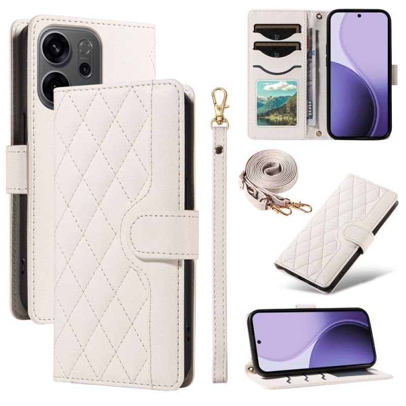 Θηκη Κινητου Oppo Reno 14f 5g Θήκες Κινητών Καπιτονέ Με Λουράκι Και Λουράκι Ώμου