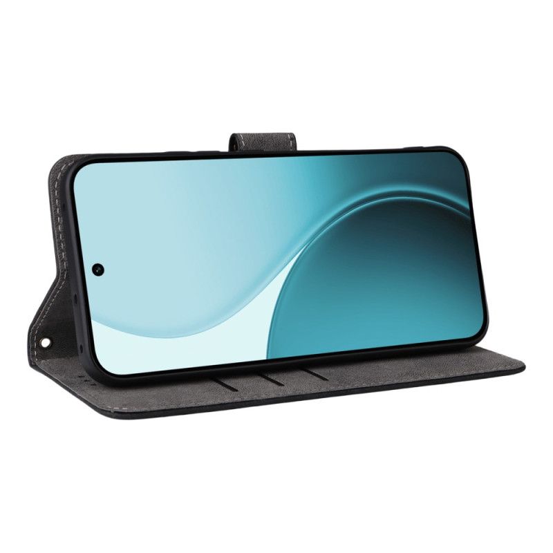 Θηκη Κινητου Oppo Reno 14f 5g Θήκες Κινητών Προστασία Rfid Με Εφέ Σουέτ Και Λουράκι