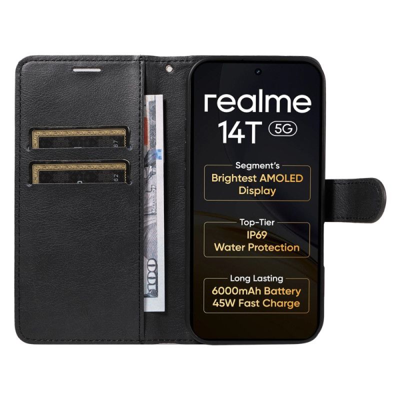 Θηκη Κινητου Realme 14 5g Απλό Εφέ Δέρματος Με Λουράκι