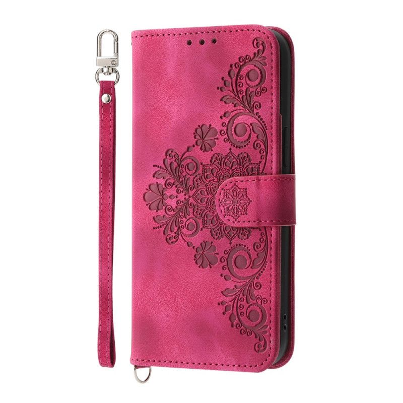 Θηκη Κινητου Realme 14 Pro 5g Δαντέλα Με Λουλούδια Και Λουράκι