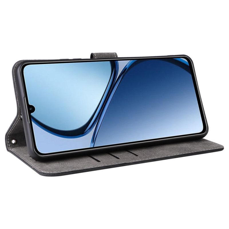 Θηκη Κινητου Realme C63 Θήκες Κινητών Προστασία Rfid Εφέ Σουέτ Με Λουράκι